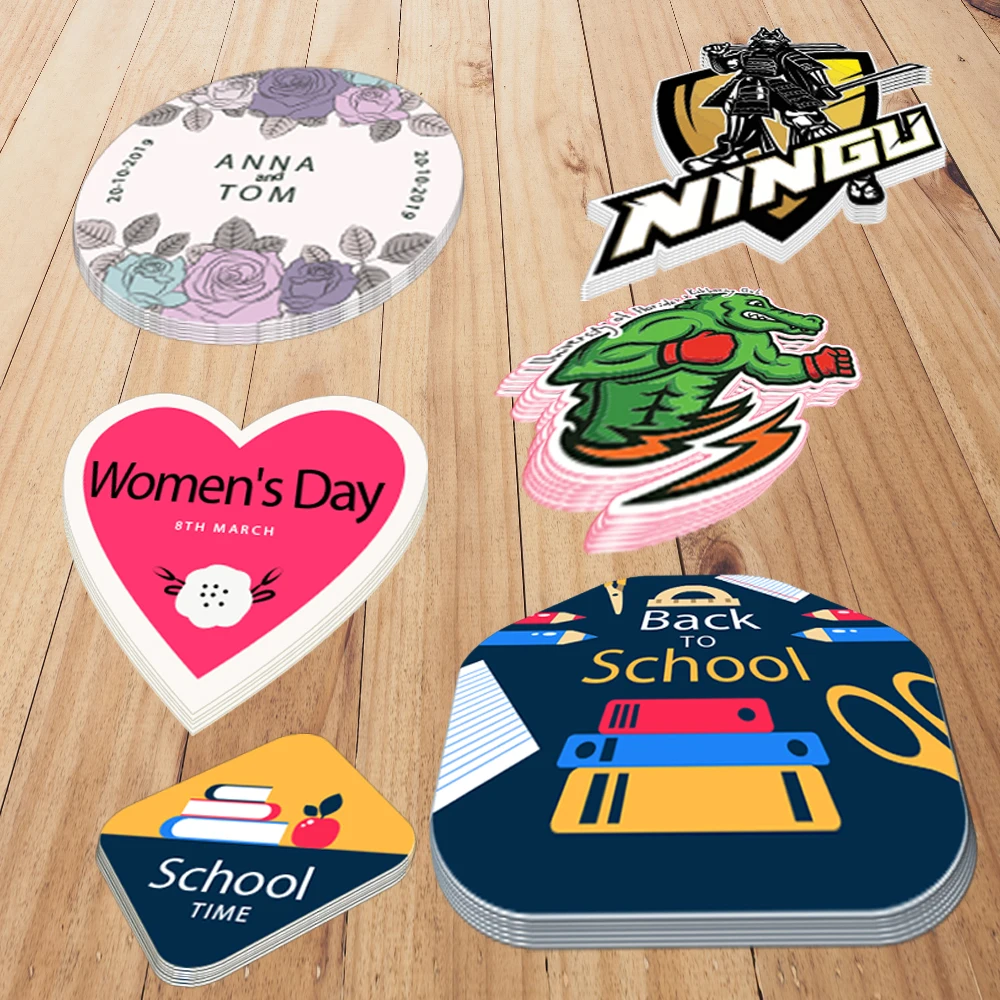 

Die Cut Custom Design Stickers for brand logo company name Hi-quality printing Strong adhesive Promotional use Branding Stickers