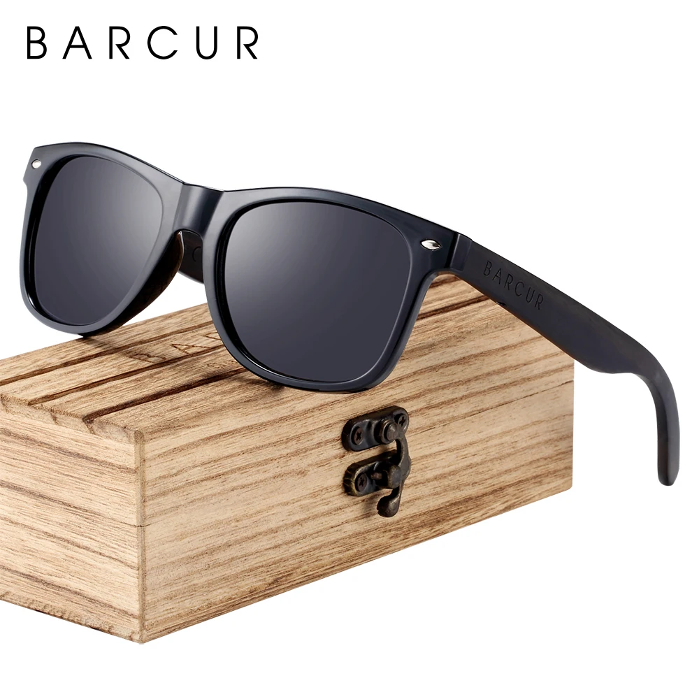 BARCUR Black Sunglasses for Men Sun Glasses Polarized Sunshade