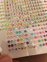1200 unids/set 3mm autoadhesiva de diamantes de imitación de acrílico para la PC del teléfono del coche de estilo Accesorios arte diamante pegatinas
