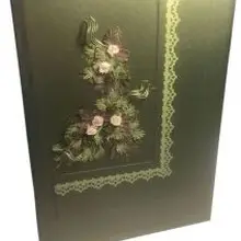 Папка с инкрустацией и цветами