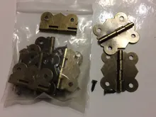 NAIERDI-Mini bisagras de mariposa para puerta, oro, plata, bronce gabinete, cajón, joyería, decoración, bisagra para muebles, 10 Uds.