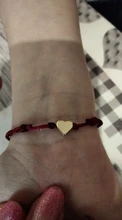 BPPCCR-pulsera de amor hecha a mano de acero inoxidable, amuleto con forma de corazón, hilo de cuerda roja, brazaletes de cuerda para hombres y mujeres