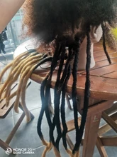 Extensiones de Cabello sintético para hombre y mujer, Pelo trenzado Afro, estilo Hip hop, hecho a mano