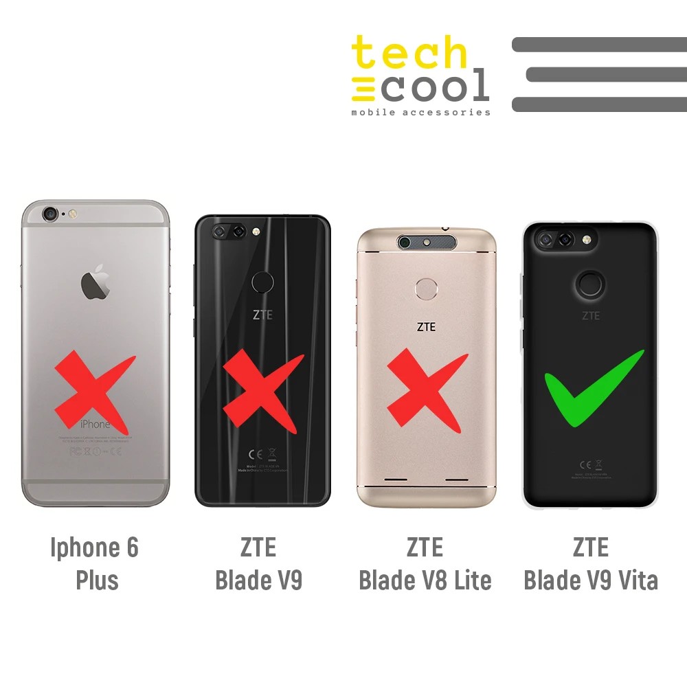FunnyTech®Силиконовый чехол для zte Blade V9 Vita L дизайн корона королева черный