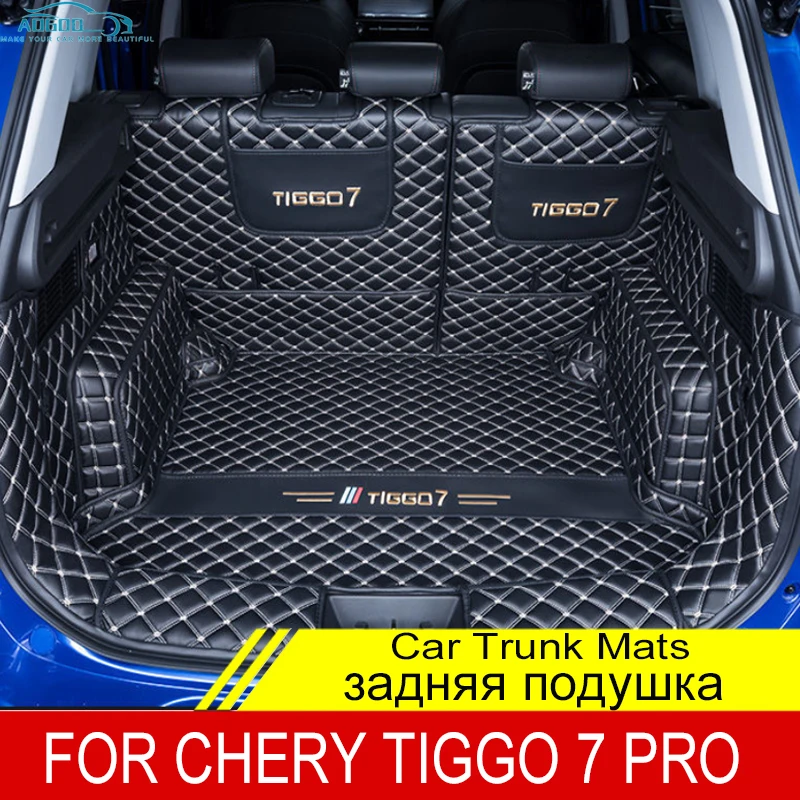 Кожаные прочные коврики для багажника Chery Tiggo 7 Pro 2021 задние аксессуары украшения