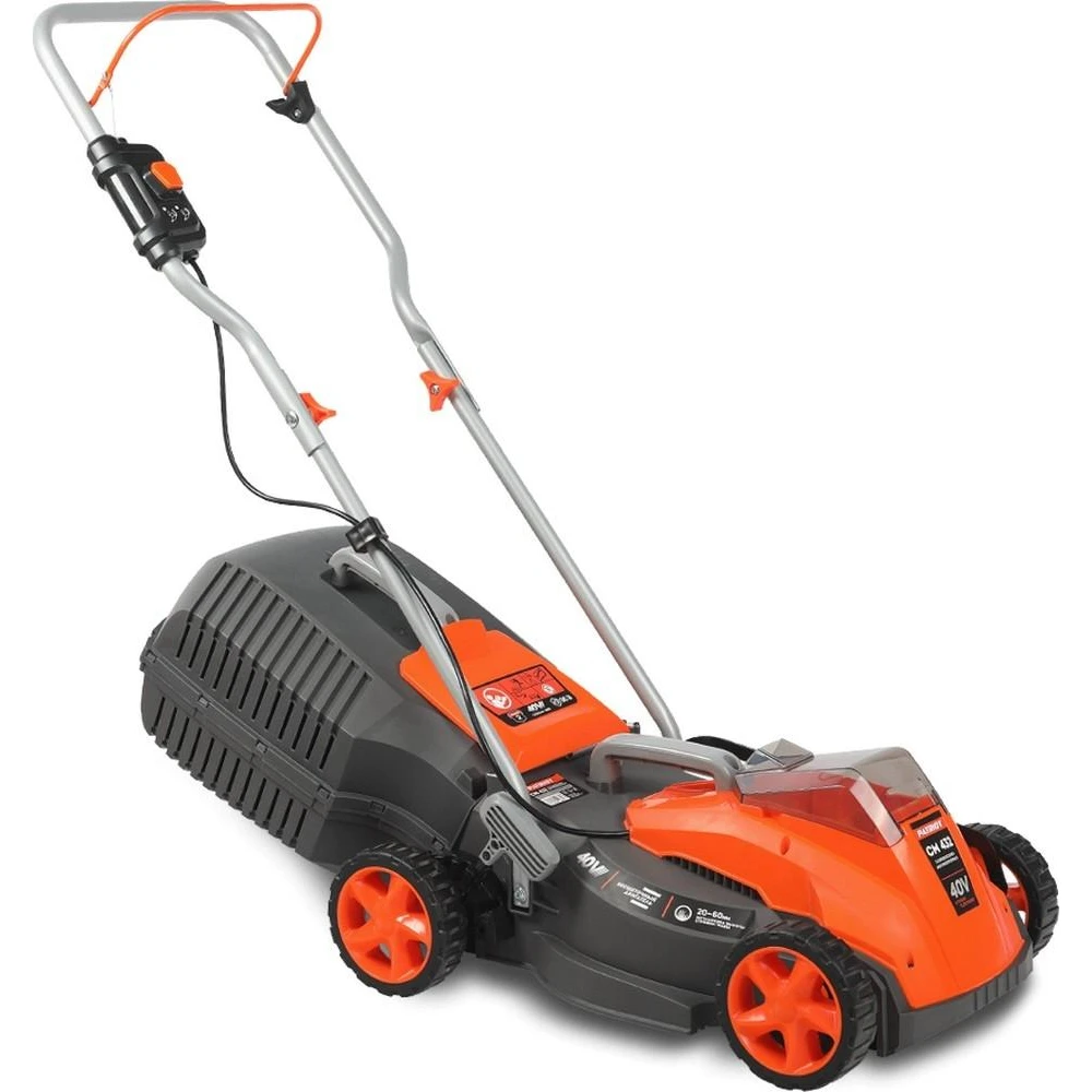 Газонокосилка аккумуляторная PATRIOT CM 432 (ширина скашивания 32 см; мульчирование; травосборник 30 л; складывающаяся р