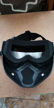 Detachable-Goggle Helmet-Mask Motorcycle-Glasses Ski-Bike Open-Face Uv-Protection 