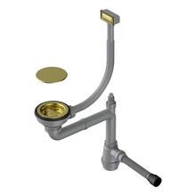 Арматура для моек Omoikiri WK-1C-LG(Нержавеющая сталь, диаметр соединения 25 мм, диаметр сливной решетки 89 мм