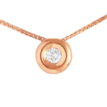 

Pendant 18k Rose Gold model Your Diamond (1 Diamond 3,25mm 0,14cts) Pendant: 6,90mm. Chain: 43cm.