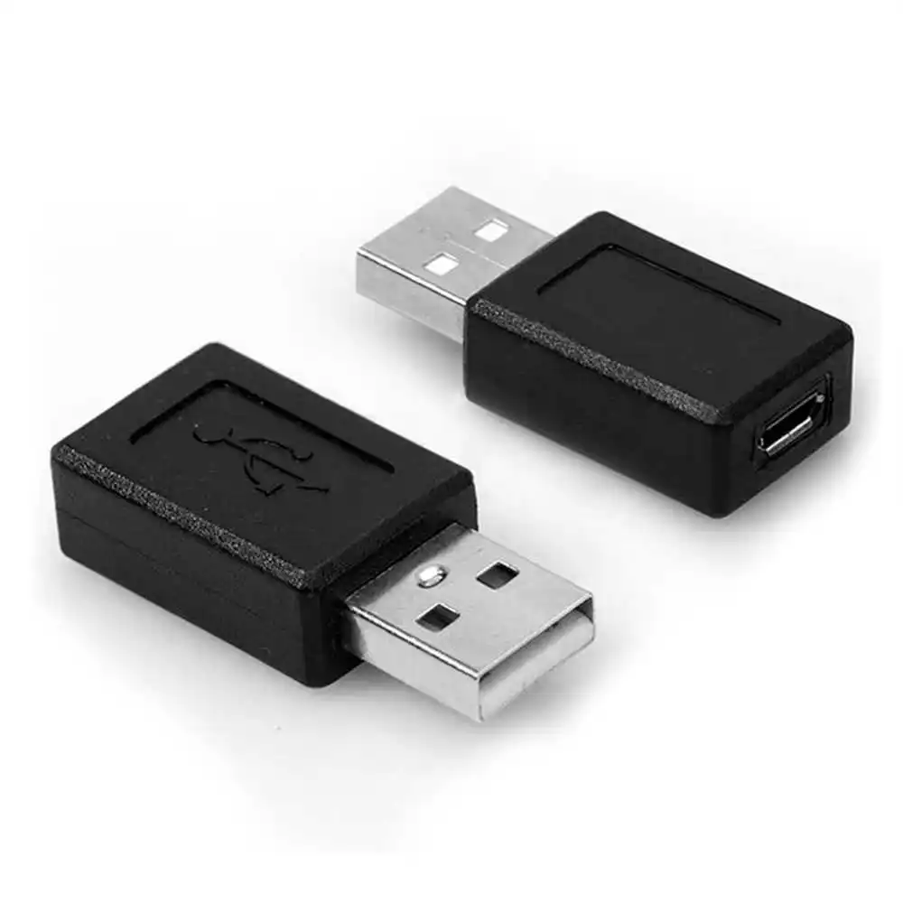 Адаптер преобразователь USB 2 0 Type A папа Micro B 5 pin мама черный совместимый с