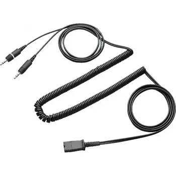 

Plantronics Quick Disconnect cable to dual 3.5mm cable telephone Black