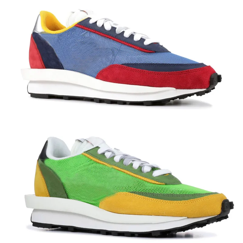 

2019 Men Running Shoes LD Waffle Sacai Green Multi Blue Multi Fashion Trainers Shoes Breathe Tripe Sneakers Sports Running 7-11