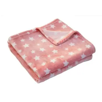 

Blanket Microdoux DOUX NID with star pattern-100x150 cm-Peach