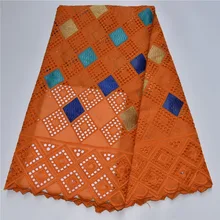 Последние африканские хлопковые кружевные ткани высокое качество нигерийский французский Чистый хлопок вышивка Швейцарский маркизет кружевные ткани 5 ярдов