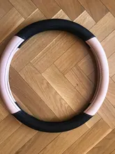 Protector para volante de coche 38CM de microfibra de cuero de la PU funda de volante para mujeres 15 pulgadas cubierta de volante para golf/bmw funda volante coche capas volantes de carro cubre volante auto cubre vola