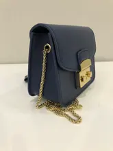 De alta calidad bolsos de cuero genuino de las mujeres cadena de oro bolsa de lujo Cartera de mujer con diseño exclusivo de moda 100% bolso de piel de vacuno