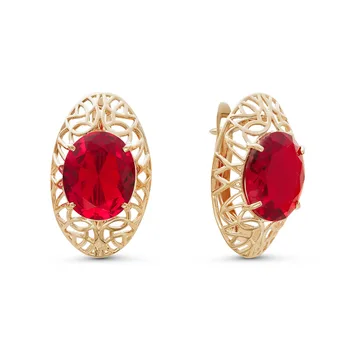 

10-07047 mink gold 585 sterling silver earrings