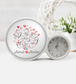 

Personalized Valentine's Day Clocks Magic LED Mirror Frame-1