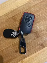 Funda de cuero genuino para llave de coche, cubierta para llavero de Toyota Land Cruiser Prado 150 Camry Prius Crown, Subaru Foreste XV