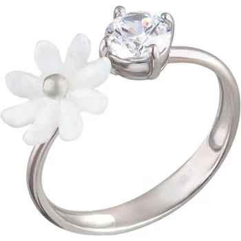 

Esthete ring with mother of pearl and cubic zirconia