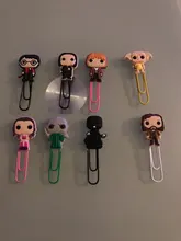 Marcapáginas de película para libros, Clips de papel para maestro de la escuela, punto de libro suministros de oficina, amigos, regalo de Navidad, 8 Uds.