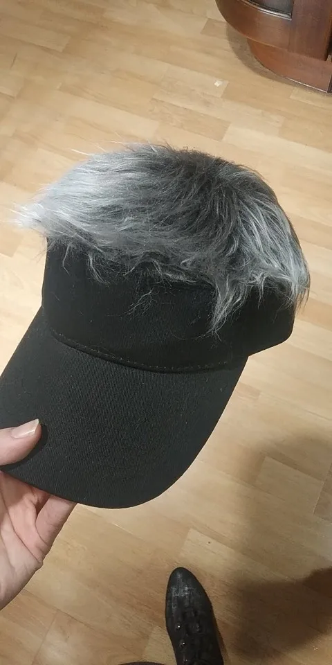 Golf Hats With Fake Wig photo review