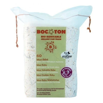 

Cotton pads, bocoton, Maxi baby, rectangular, 60 PCs.