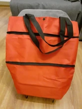 Carrito de compra plegable Eco grande, reutilizable, plegable, resistente al agua, para equipaje, ruedas, cesta de mercado no tejida, 2020