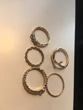 Conjunto de Anillos de nudillo de cristal Vintage para mujer, colgante de luna de loto, anillo bohemio, regalo de joyería