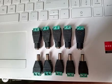 Adaptador de enchufe de corriente continua para cámaras CCTV, conector macho hembra de 2,1mm x 5,5mm