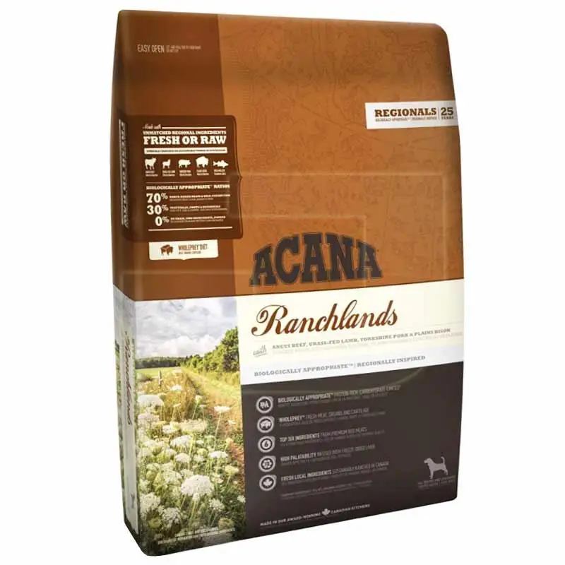 Acana ranchland корм для собак 2 кг здоровый рост корм для домашних животных