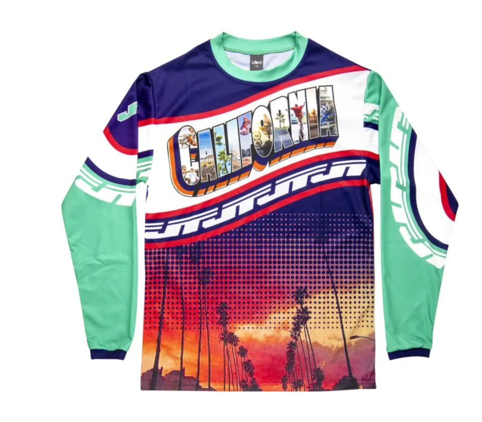 Maillot de VTT pour Homme Manches Longues, Maillot de Descente, Vêtements de Motocross D'été, Séchage Respirant Cyclisme Tee Shirt (Color : TYP-2, Size : Small