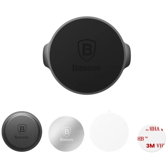 Магнитный держатель плоский Baseus Small ears series Magnetic suction bracket SUER-C01(Черный