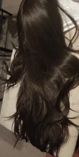 EASIHAIR-Pelucas largas oscuras para mujer, color marrón, con flequillo, resistente al agua y al calor, cabello sintético afroamericano