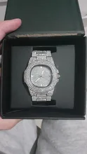 Reloj de moda con diamantes de acero para hombre, cronógrafo de Hip Hop, de lujo, dorado, masculino, 2021