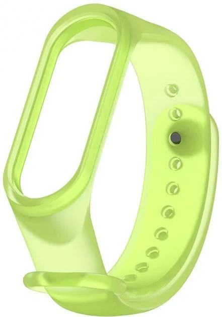 Ремешок для Mi Band 3/4 transparent silicone loop зеленый|Ремешки часов| |