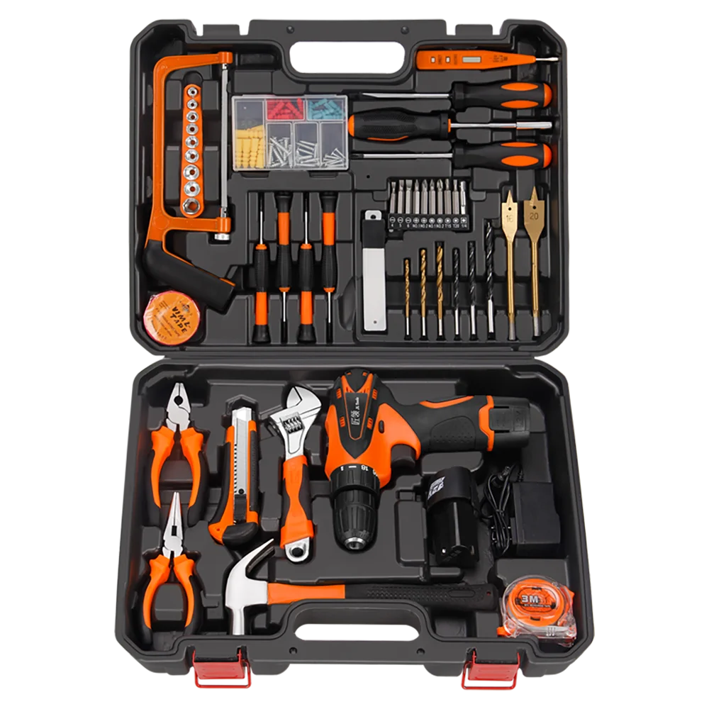 

Tools 117 pcs. Tool Tool kit Tool kit with electric drill hand tool tool sets tool kit for home Drills hammers Electric tool kit