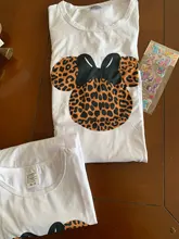 Leopardo imprimir familia juego ropa de mamá y mí ropa blanca camiseta ropa de madre e hija familia Top