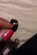 Anillo de acero inoxidable negro para hombre y mujer, joyería con abalorio, 2017