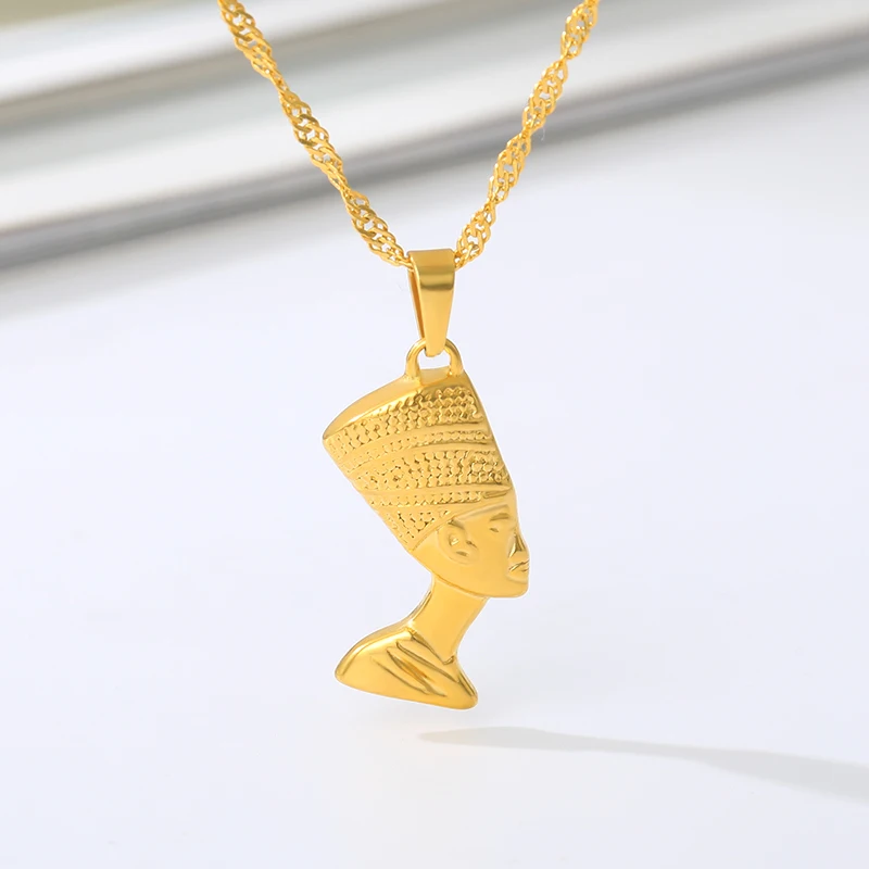 Цепочка с подвеской в виде египетской королевы Nefertiti для женщин и мужчин