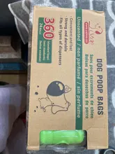 Dog Poop Bags Garbage Bag Degradable Environmentally Portable Pick-up Dispenser Rounded