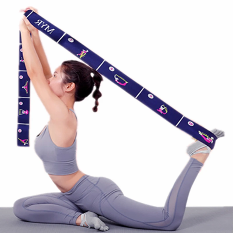 11 Grid Multi-segment Dance Yoga Auxiliary Stretching Belt Elastic Belt Beginner Yoga Supplies Resistance Band fitness resistance band