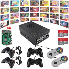 Raspberry pi 4 modelo b jogo kit g4b01 4g retro jogo console totalmente carregado montado