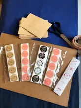 Papel de etiqueta bonito rosa/cada pegatina sellada, paquete de decoración de regalo de Navidad