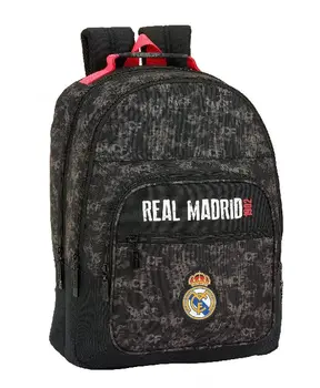 

Backpack Double Real Madrid Black Adaptive 32x42x16 cm.