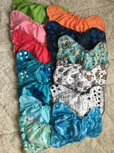 Newborn Diapers PUL Happy-Flute AIO Organic Tiny Double-Gussets Baby Cotton Waterproof