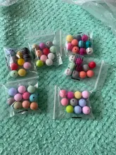 Cuentas de silicona para mordedor de bebé, cadena de chupete DIY de 12mm, cuentas de silicona sin BPA, collar de dentición para bebé, accesorios de juguete, 60 uds.