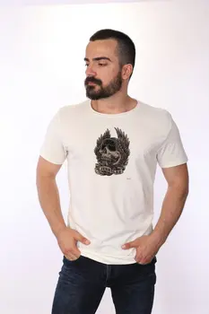 

Angemiel Wear Jerkslab Skull And Crossbones T-shirt Cotton White Men 'S T-Shirt