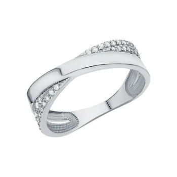 

Silver ring with cubic zirconia sunlight sample 925