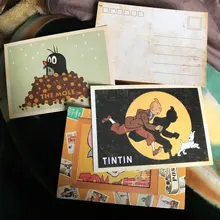 Juego de tarjetas de memoria de estilo clásico, póster famoso Vintage, tarjetas de felicitación, regalo de Año Nuevo, 32 unids/lote